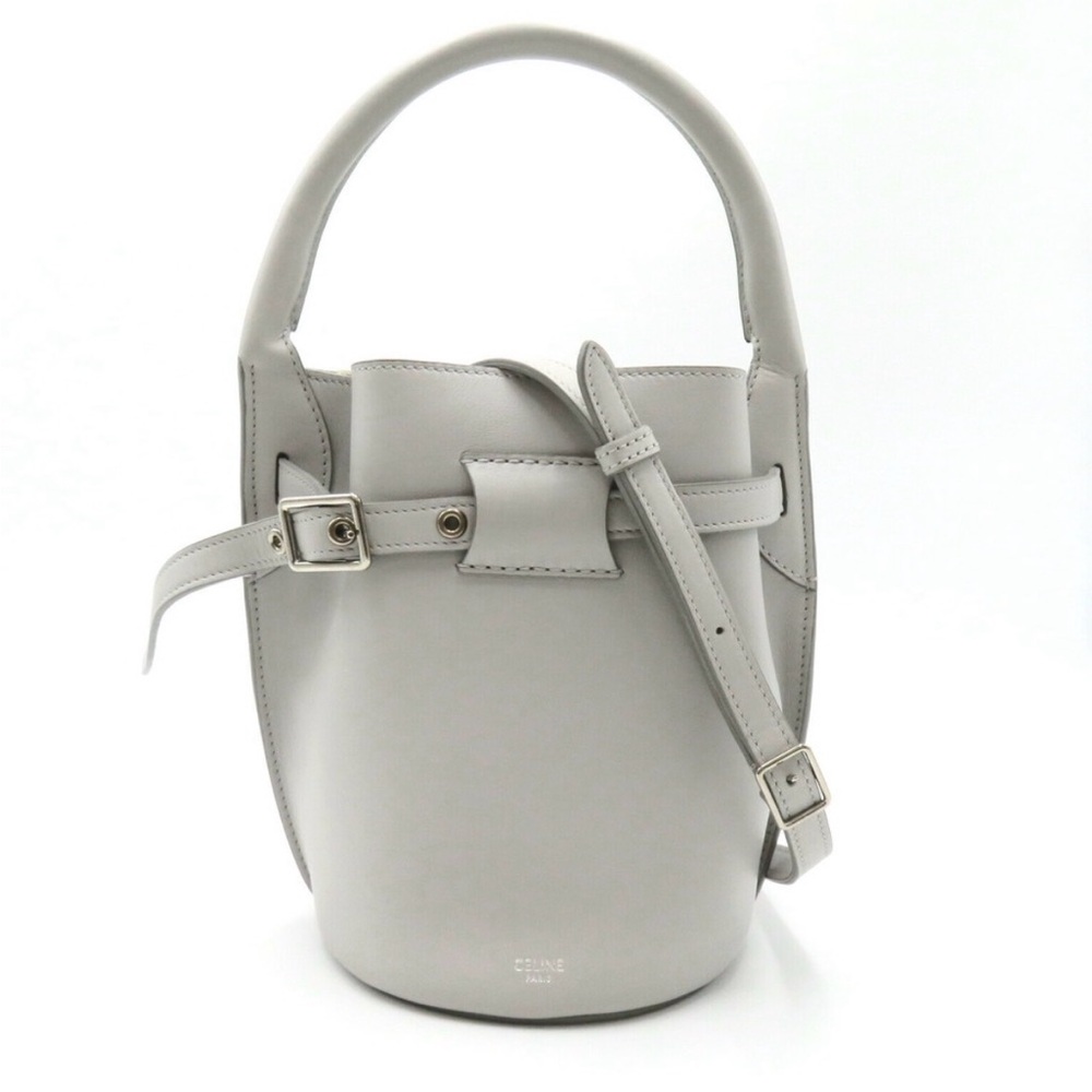 Celine Light Gray Big Bucket Bag with Silver Hardware